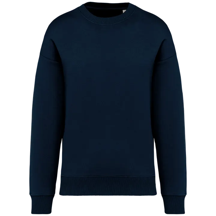 Umweltfreundliches Oversize Unisex-Sweatshirt mit Rundhalsausschnitt Navy Blue