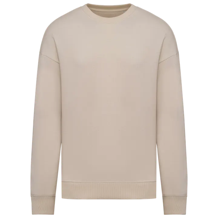 Umweltfreundliches Oversize Unisex-Sweatshirt mit Rundhalsausschnitt Raw Natural
