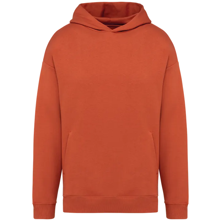 Umweltfreundliches Oversize Unisex-Kapuzensweatshirt Burnt Brick
