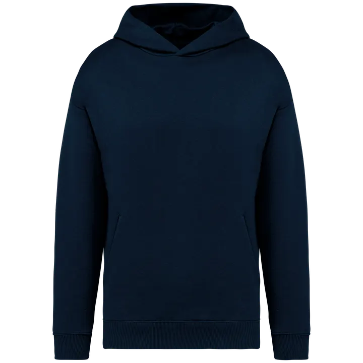 Umweltfreundliches Oversize Unisex-Kapuzensweatshirt Navy Blue