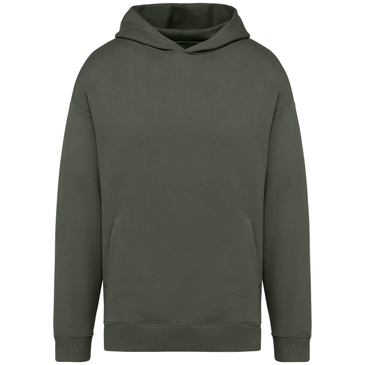 Umweltfreundliches Oversize Unisex-Kapuzensweatshirt Organic Khaki