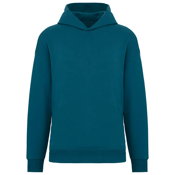 Umweltfreundliches Oversize Unisex-Kapuzensweatshirt Peacock Green