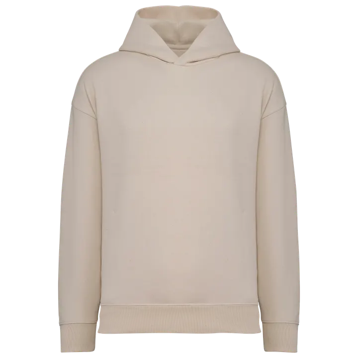 Umweltfreundliches Oversize Unisex-Kapuzensweatshirt Raw Natural