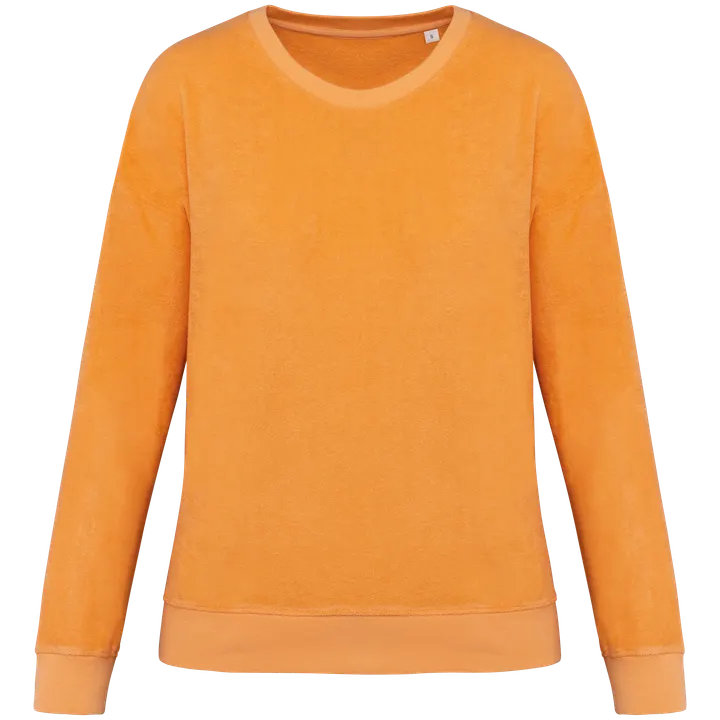 Umweltfreundliches Damen-Sweatshirt aus Frottee Apricot