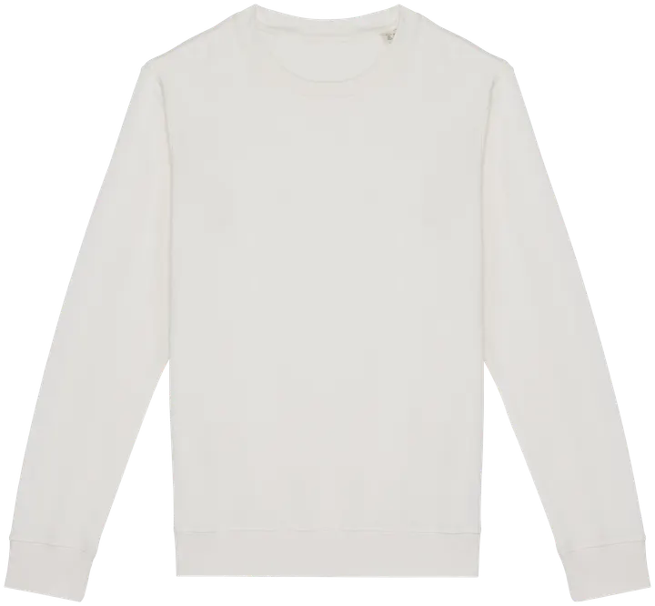 Sweat-shirt écoresponsable à col rond French Terry unisexe Washed Ivory