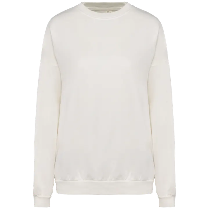 Sweat-shirt écoresponsable oversize French Terry unisexe Washed Ivory