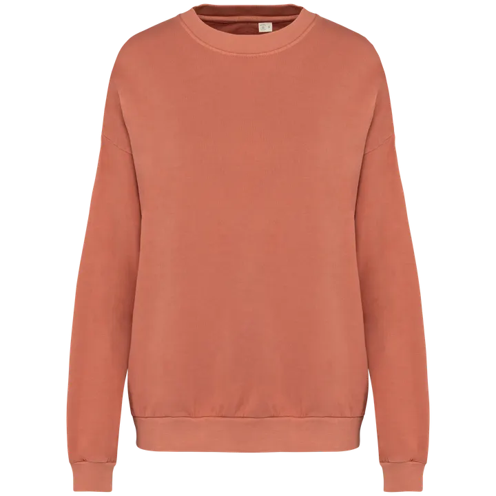 Sweat-shirt écoresponsable oversize French Terry unisexe Washed Pomelo