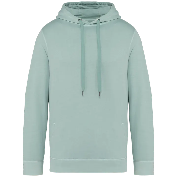 Sweat-shirt écoresponsable à capuche French Terry unisexe Washed Jade Green