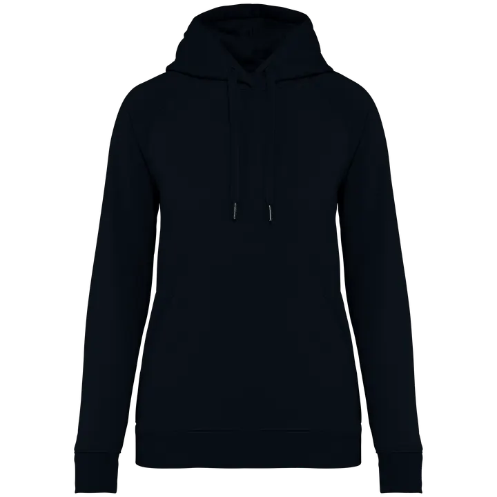 Sweat-shirt écoresponsable à capuche raglan femme Black