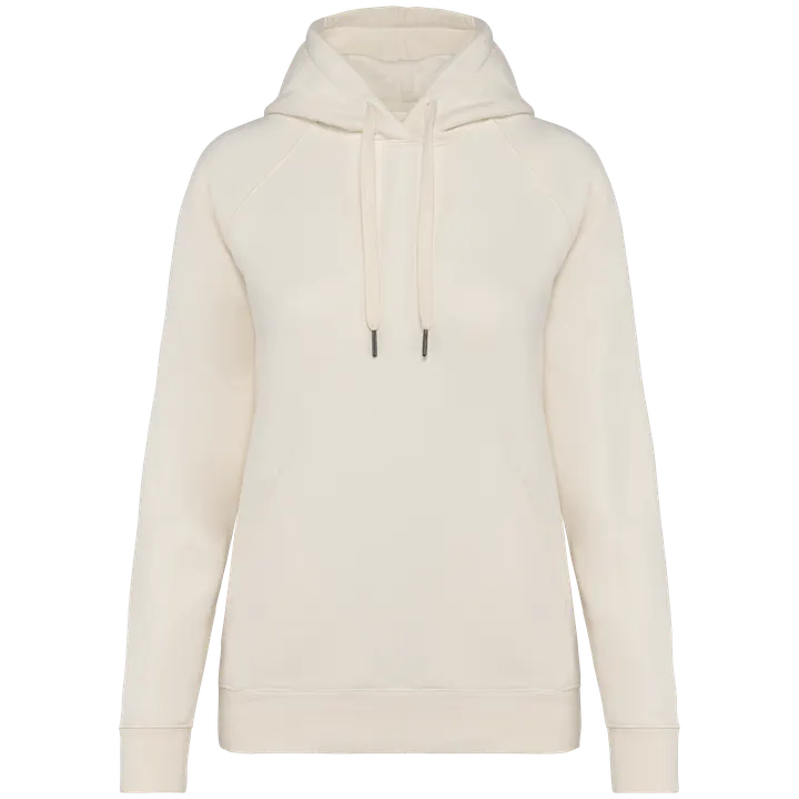 Sweat-shirt écoresponsable à capuche raglan femme Ivory