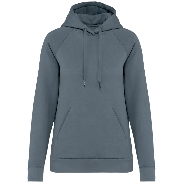 Sweat-shirt écoresponsable à capuche raglan femme Mineral Grey