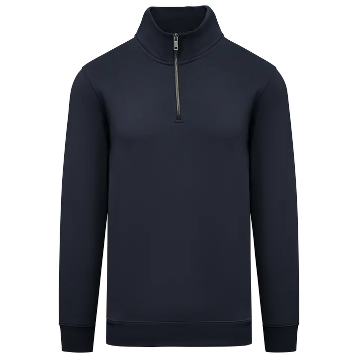 Sweat-shirt écoresponsable à col montant zippé homme Navy Blue