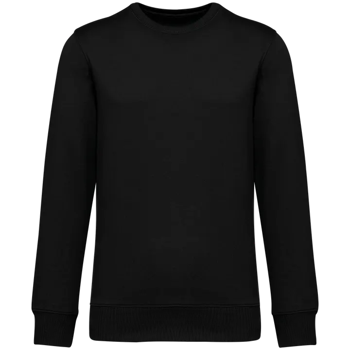 Sweat-shirt écoresponsable à col rond à épaules tombantes French Terry unisexe Black