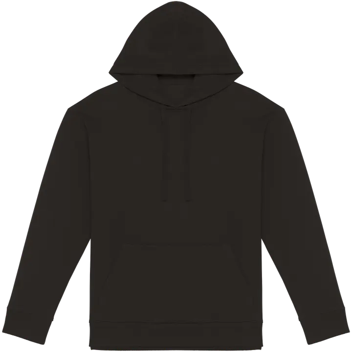 Sweat-shirt écoresponsable à capuche à épaules tombantes French Terry unisexe Black