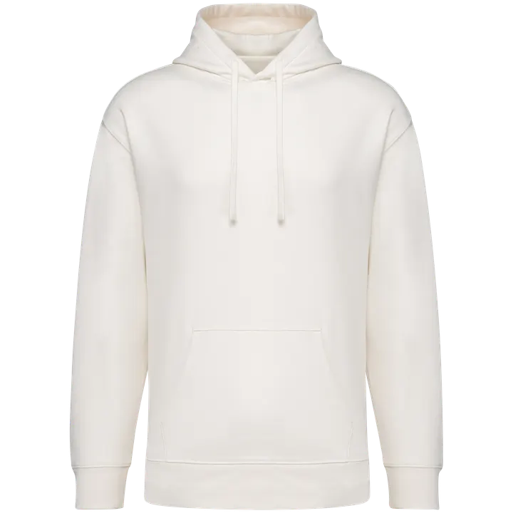Sweat-shirt écoresponsable à capuche à épaules tombantes French Terry unisexe Ivory