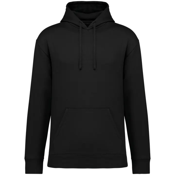 Sweat-shirt écoresponsable à capuche à épaules tombantes molleton gratté unisexe Black
