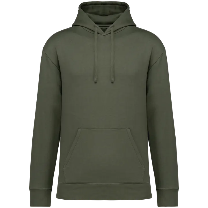 Sweat-shirt écoresponsable à capuche à épaules tombantes molleton gratté unisexe Organic Khaki