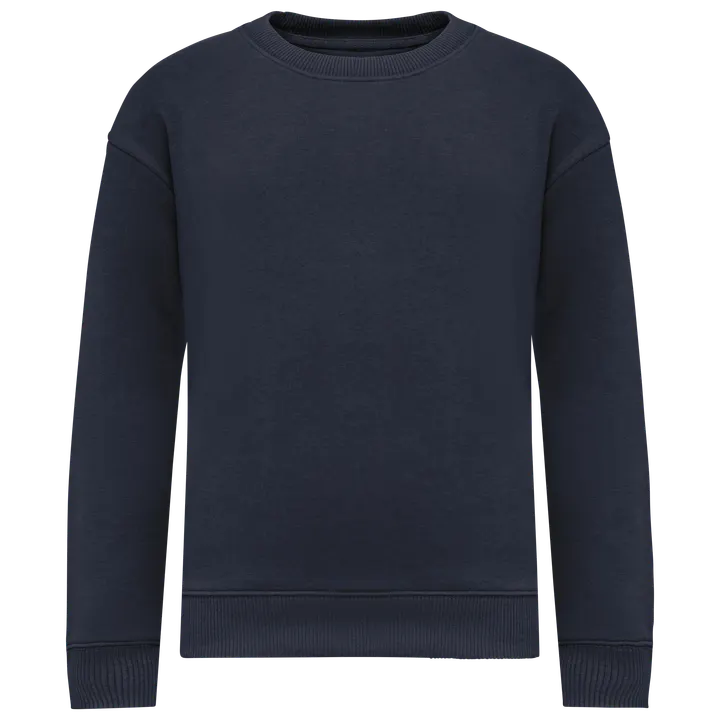 Umweltfreundliches Oversize Sweatshirt mit Rundhalsausschnitt für Kinder Navy Blue