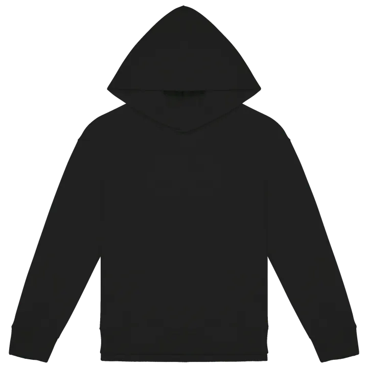 Umweltfreundliches Oversize Kapuzensweatshirt für Kinder Black