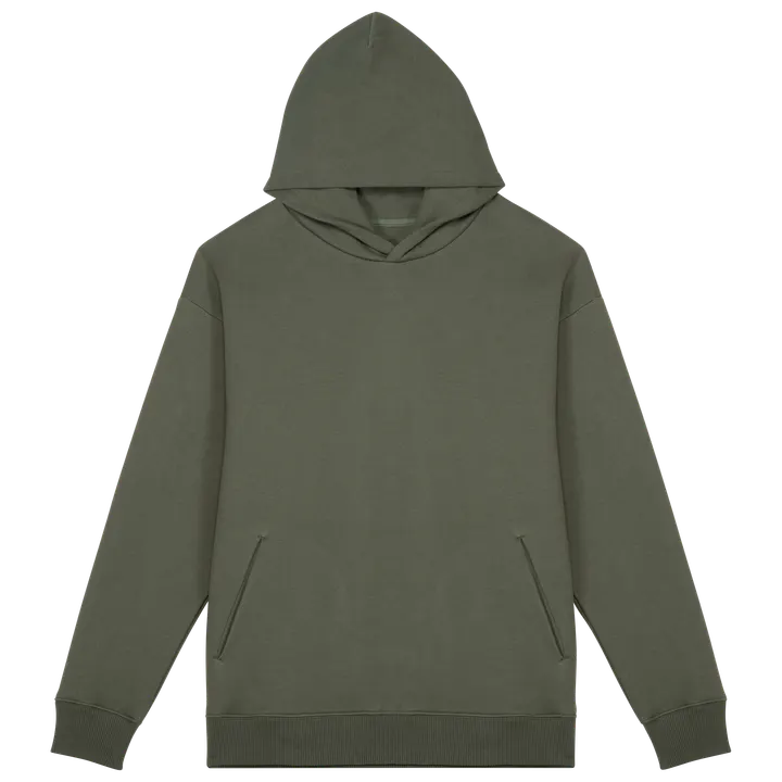 Sweat-shirt écoresponsable à capuche oversize unisexe Organic Khaki