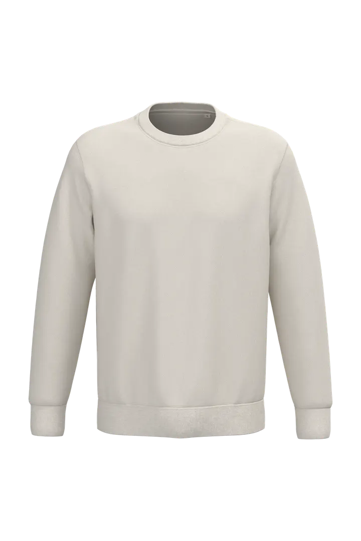 Umweltfreundliches Unisex-Sweatshirt mit Rundhalsausschnitt Ivory