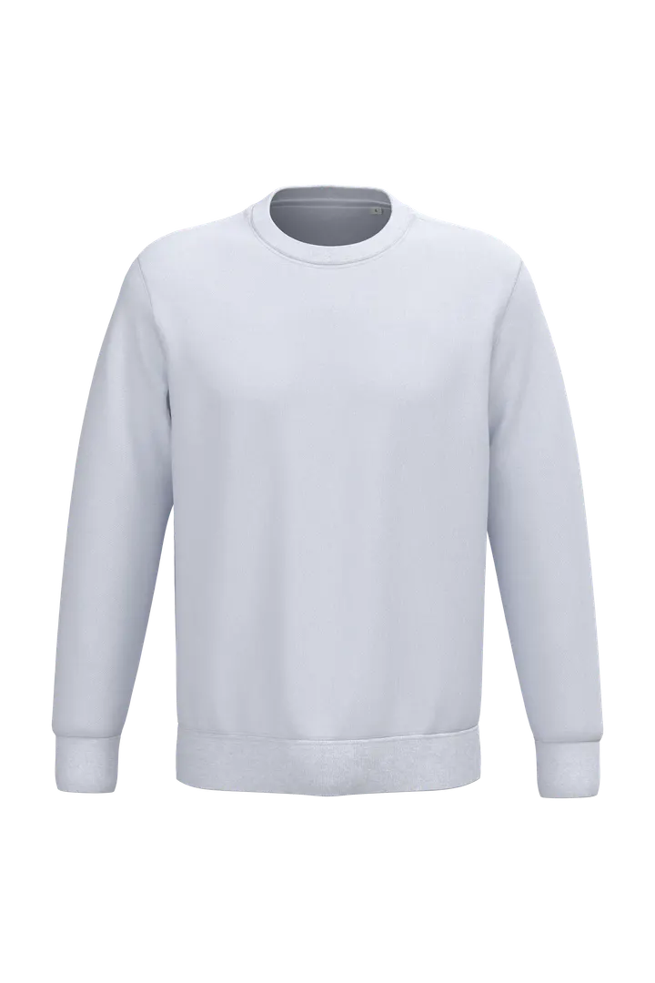 Umweltfreundliches Unisex-Sweatshirt mit Rundhalsausschnitt White