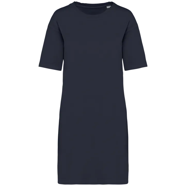 Robe t-shirt écoresponsable délavée femme Washed Coal Grey