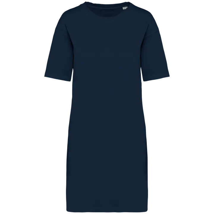 Robe t-shirt écoresponsable délavée femme Washed Navy Blue