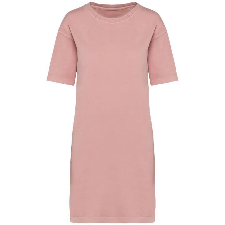 Robe t-shirt écoresponsable délavée femme Washed Petal Rose