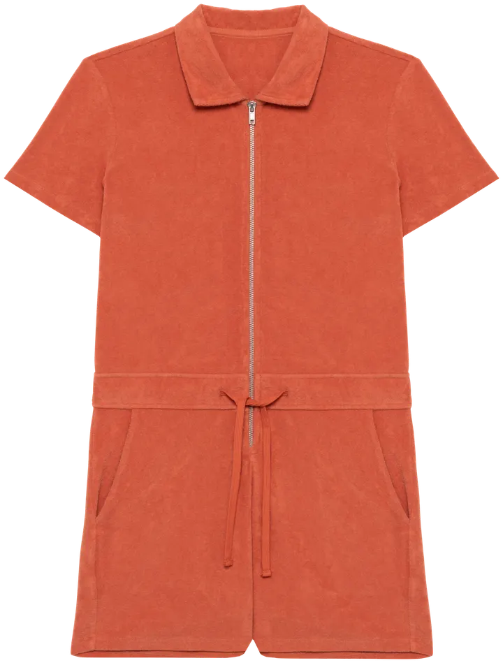 Combinaison short écoresponsable en éponge femme Pomelo