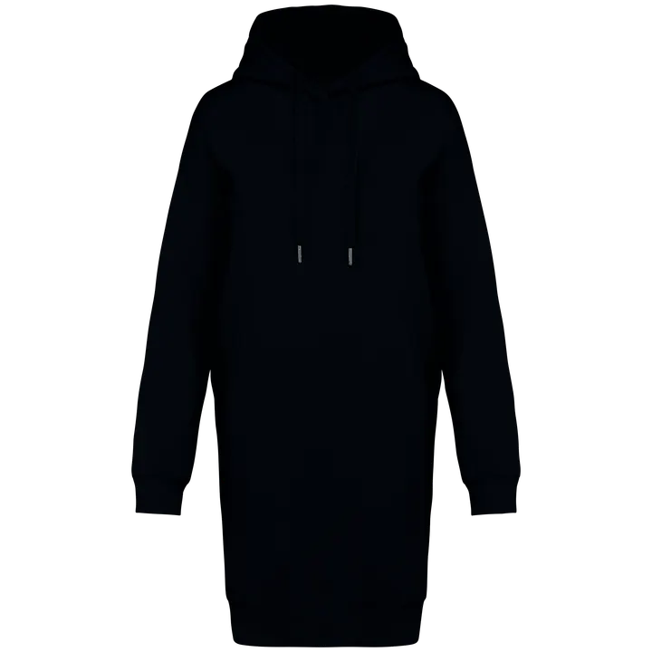 Robe sweat-shirt écoresponsable à capuche femme Black