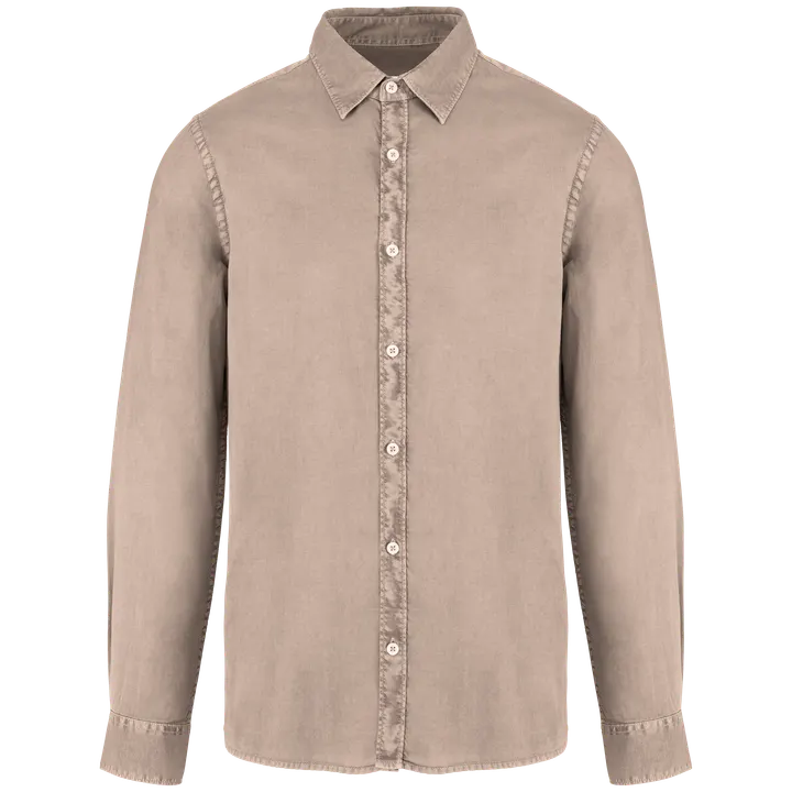 Umweltfreundliches ausgewaschenes Herrenhemd Washed Linen