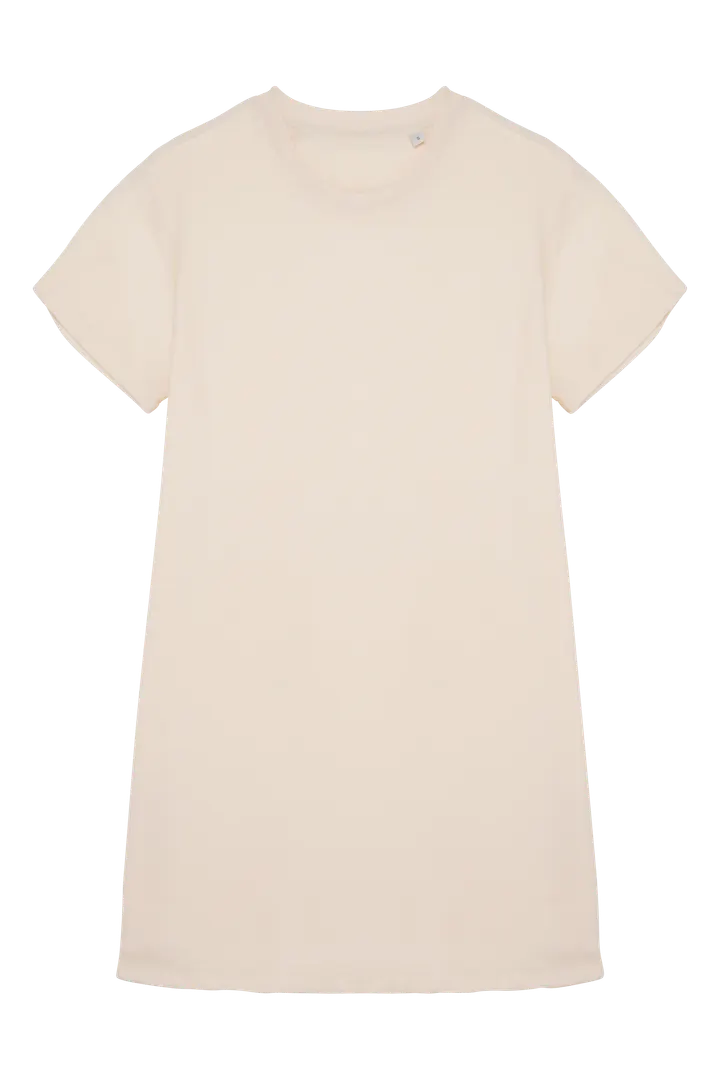 Robe t-shirt écoresponsable en éponge à épaules tombantes femme Ivory