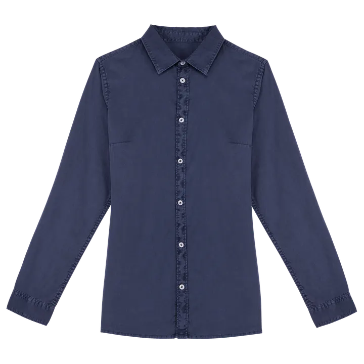 Chemise écoresponsable délavée femme Washed Navy