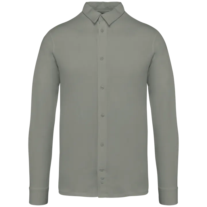 Umweltfreundliches Herrenhemd aus Jersey Almond Green
