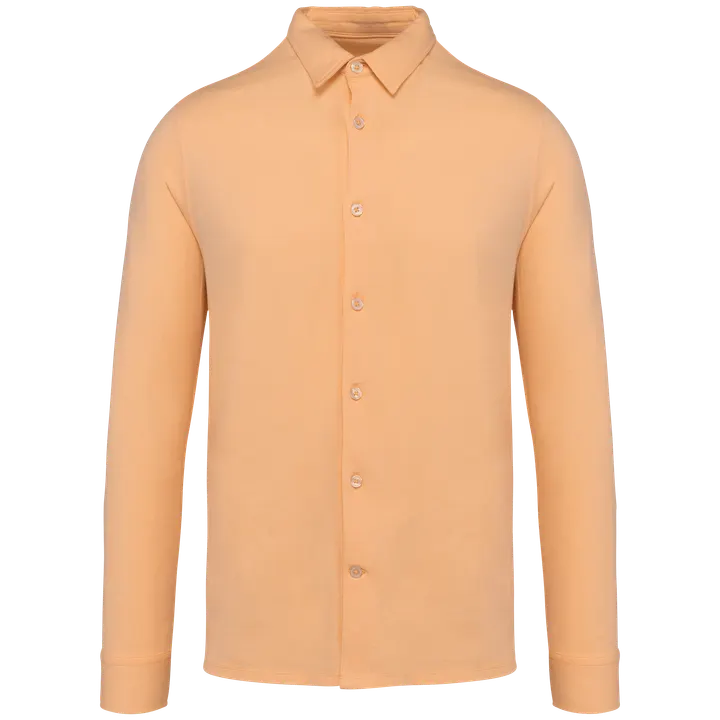 Umweltfreundliches Herrenhemd aus Jersey Pastel Apricot
