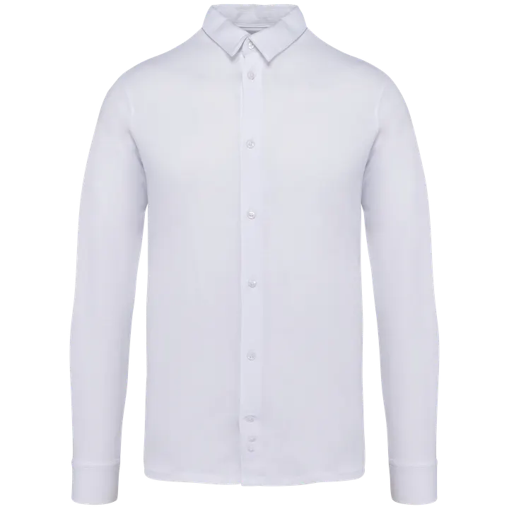 Umweltfreundliches Herrenhemd aus Jersey White