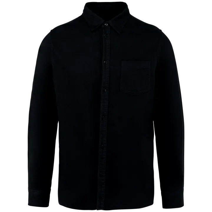 Umweltfreundliches Herren-Flanellhemd Black