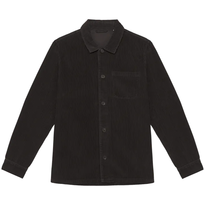 Veste écoresponsable en velours côtelé homme Washed black