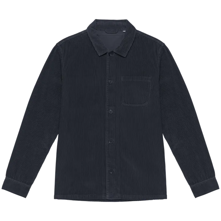 Veste écoresponsable en velours côtelé homme Washed Navy Blue
