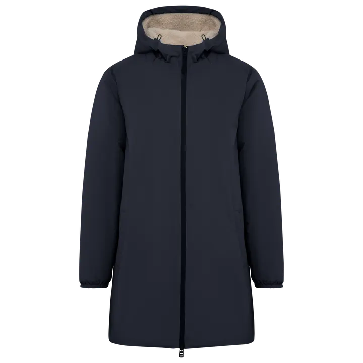 Umweltfreundliche Vollständige wasserdichte und gefütterte Sherpa Unisex-Jacke Navy Blue