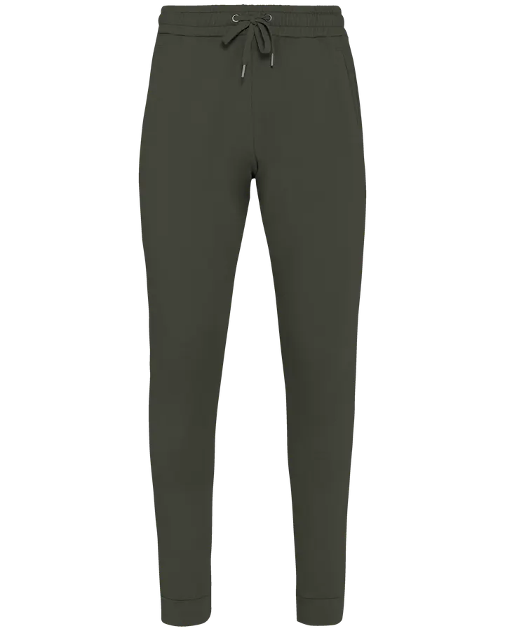 Umweltfreundliche Unisex Jogginghose aus French Terry Washed Organic Khaki