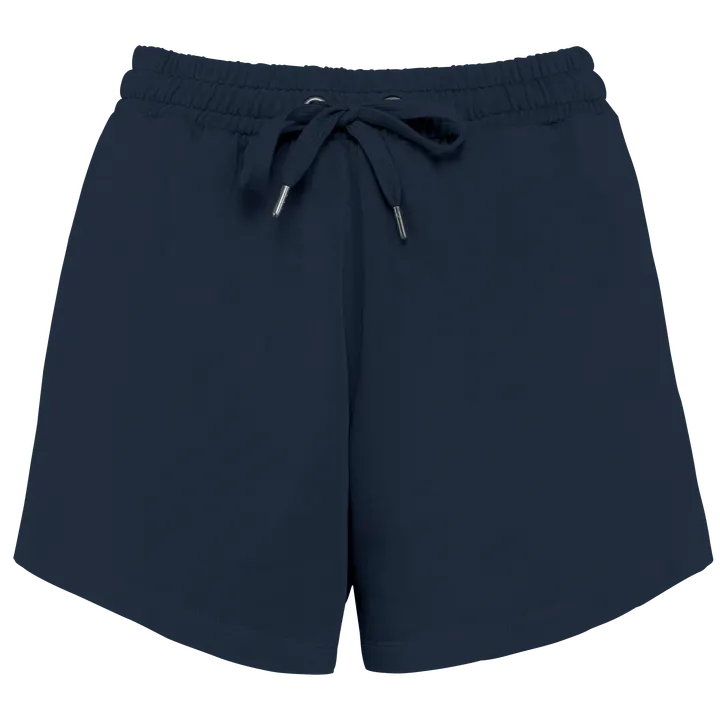 Umweltfreundliche Damenshorts aus French Terry Washed Navy Blue