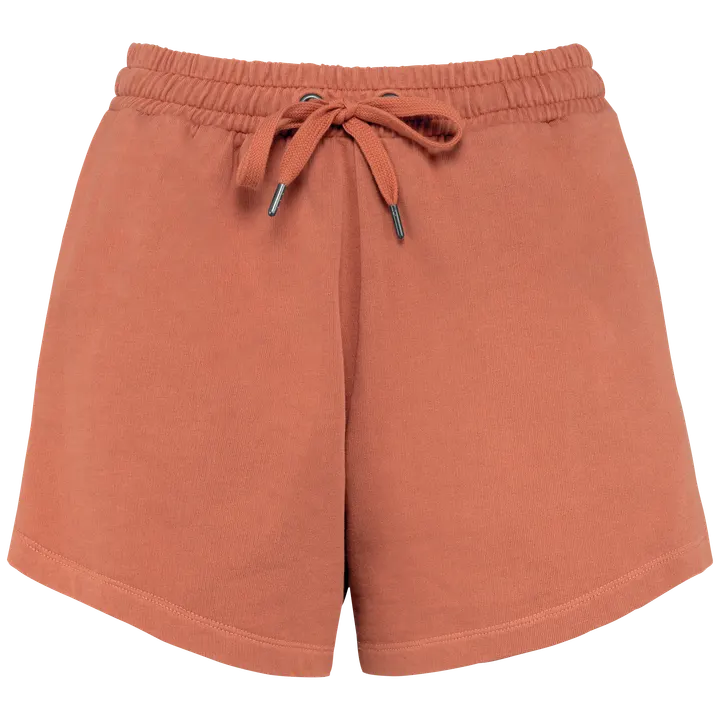Umweltfreundliche Damenshorts aus French Terry Washed Pomelo