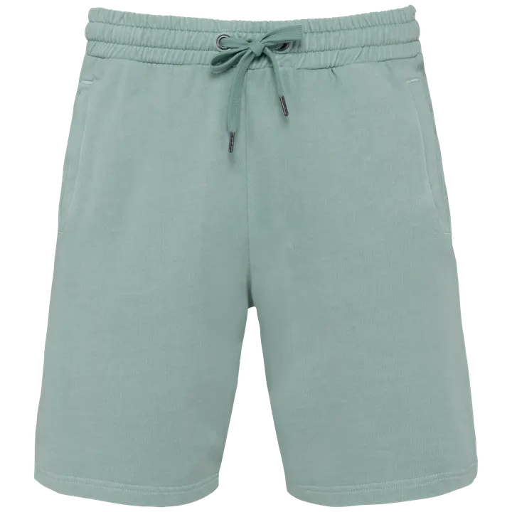 Umweltfreundliche Herrenshorts aus French Terry Washed Jade Green