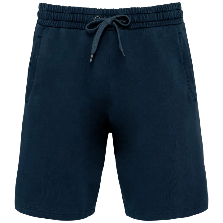 Umweltfreundliche Herrenshorts aus French Terry Washed Navy Blue