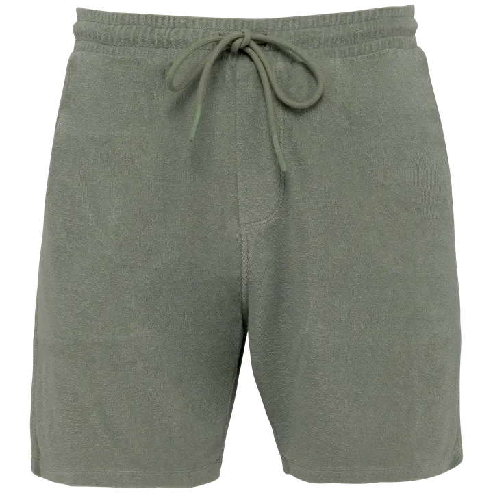Umweltfreundliche Herrenshorts aus Frottee Almond Green