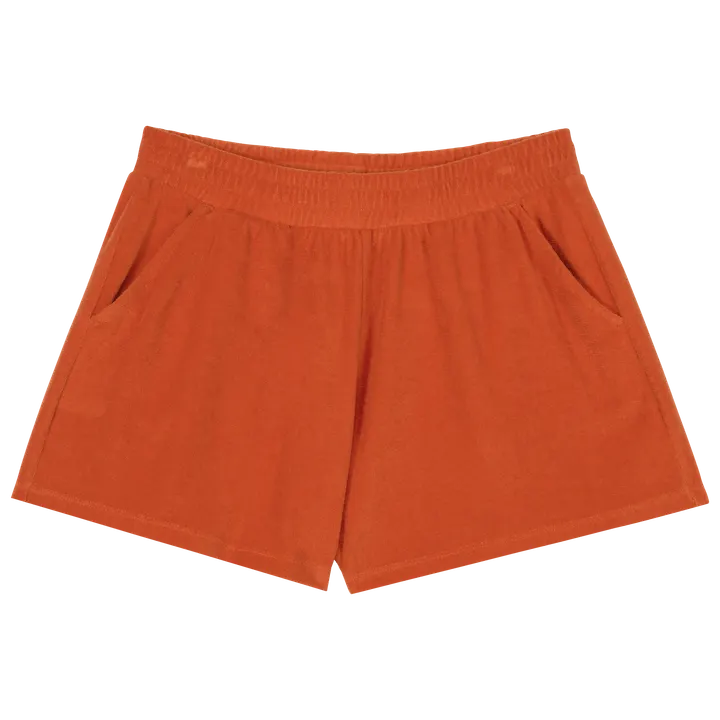 Umweltfreundliche Damenshorts aus Frottee Paprika