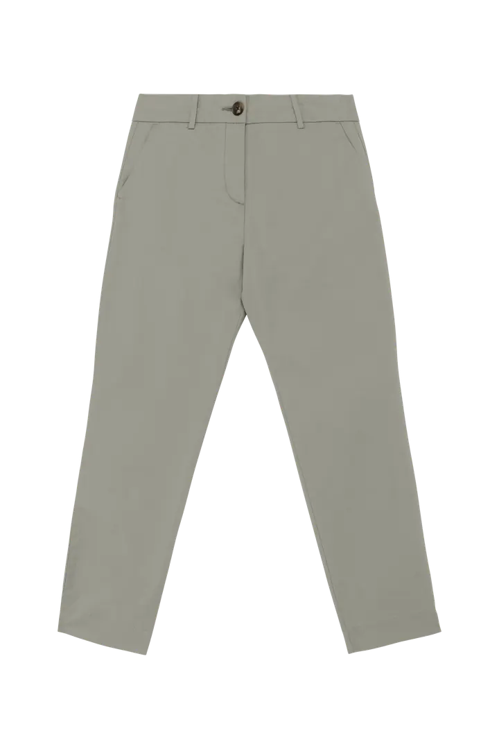 Umweltfreundliche 7/8-Damen Chinohose Almond Green