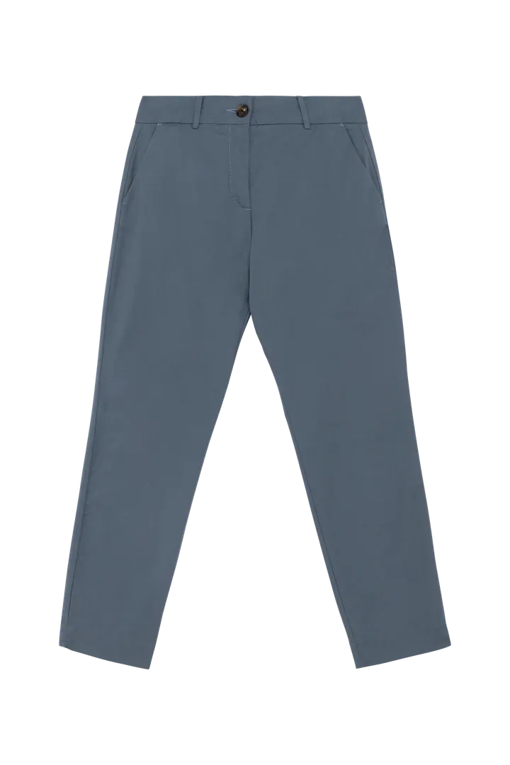 Umweltfreundliche 7/8-Damen Chinohose Mineral Grey